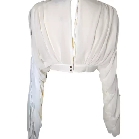 BABYLON camicia bianca con chiusura sul retro