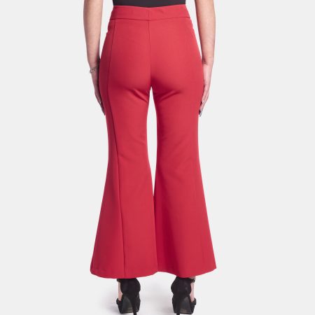 CARLA MONTANARINI PANTALONE A ZAMPA ROSSO