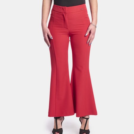 CARLA MONTANARINI PANTALONE A ZAMPA ROSSO