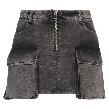 PINKO GONNA MINI DENIM NERO