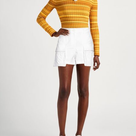 PINKO SHORTS CARGO BIANCO PIZZO