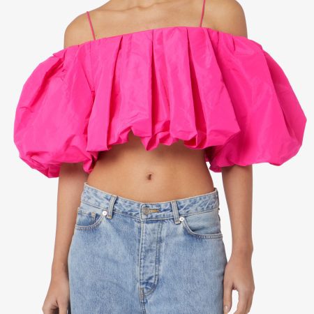 PINKO TOP TAFFETA FUXIA