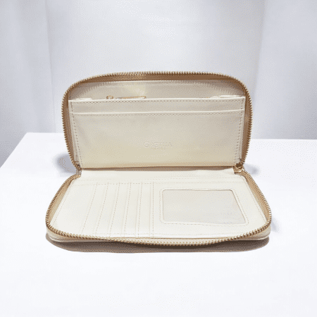 GRETHA MILANO PORTAFOGLIO COCCODRILLO BEIGE