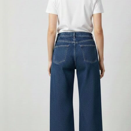KARLEK JEANS PALAZZO CON RISVOLTO DENIM