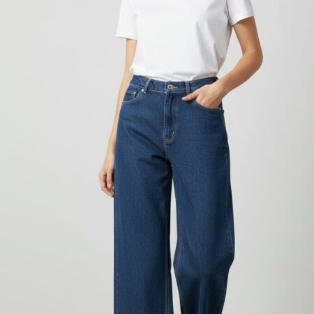 KARLEK JEANS PALAZZO CON RISVOLTO DENIM